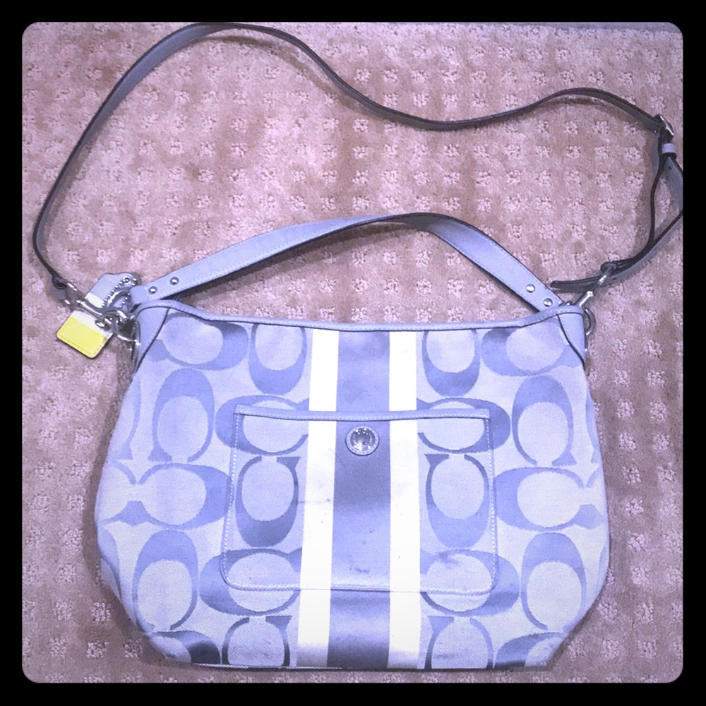 Grey Used Coach Small Tote